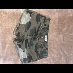 Free people camo shorts